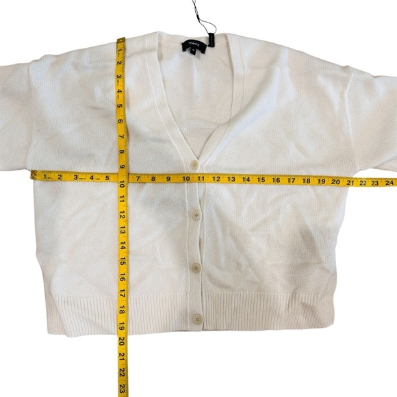 Theory 100% wool & cashmere cardigan in cream - Picture 9 of 9